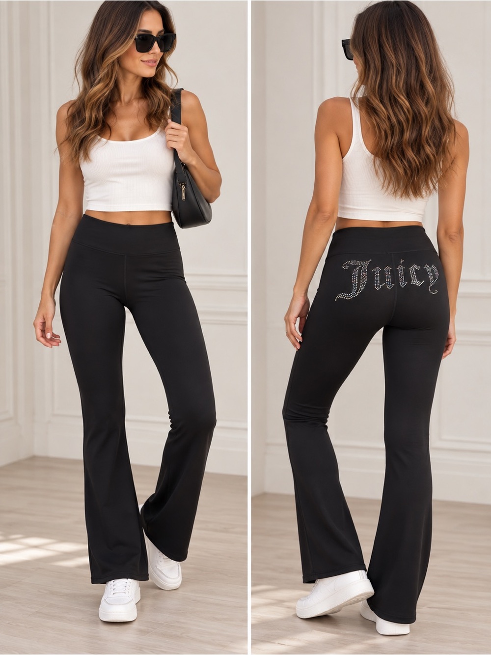 Juicy Couture Black Boot Cut Ponte Pants
